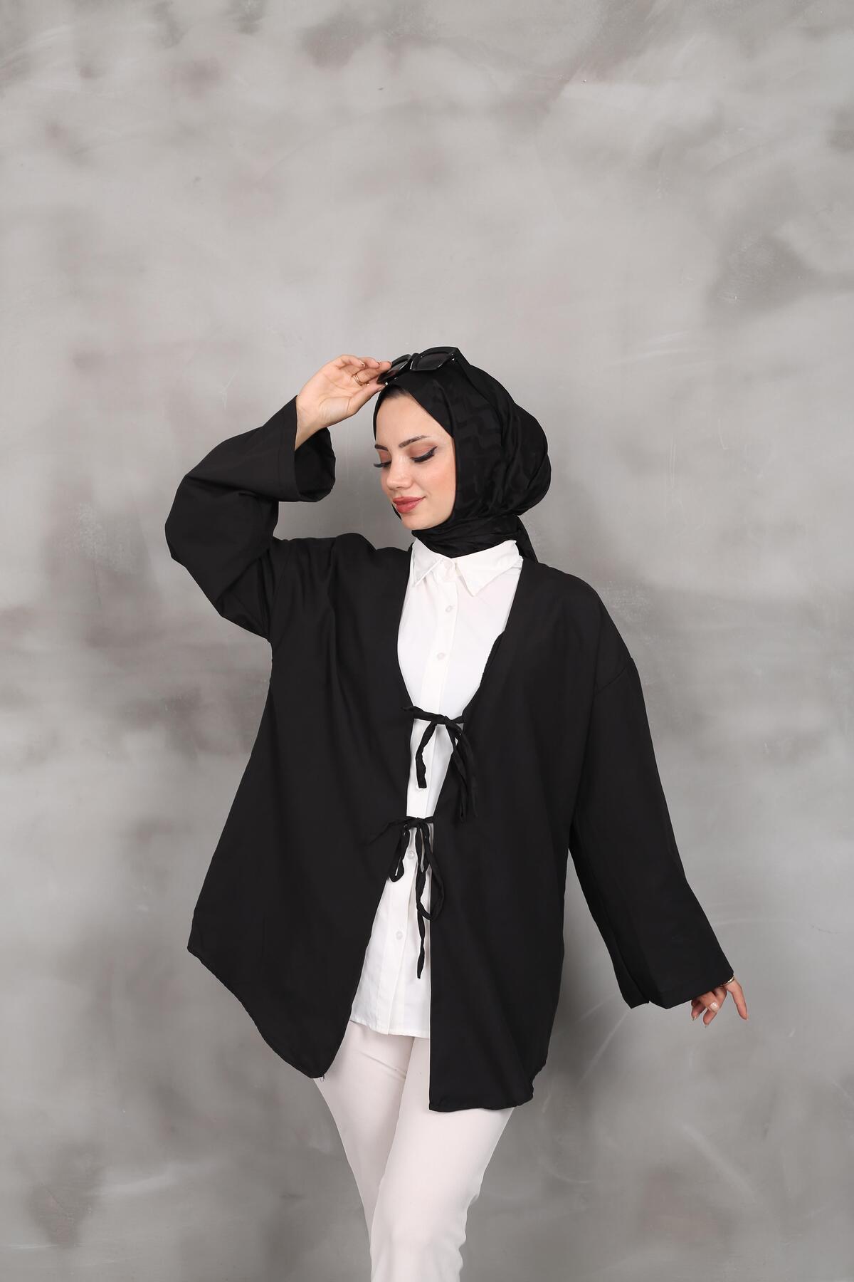 Önü Baglamalı Kimono 2 li pembe lacivert blackbonds