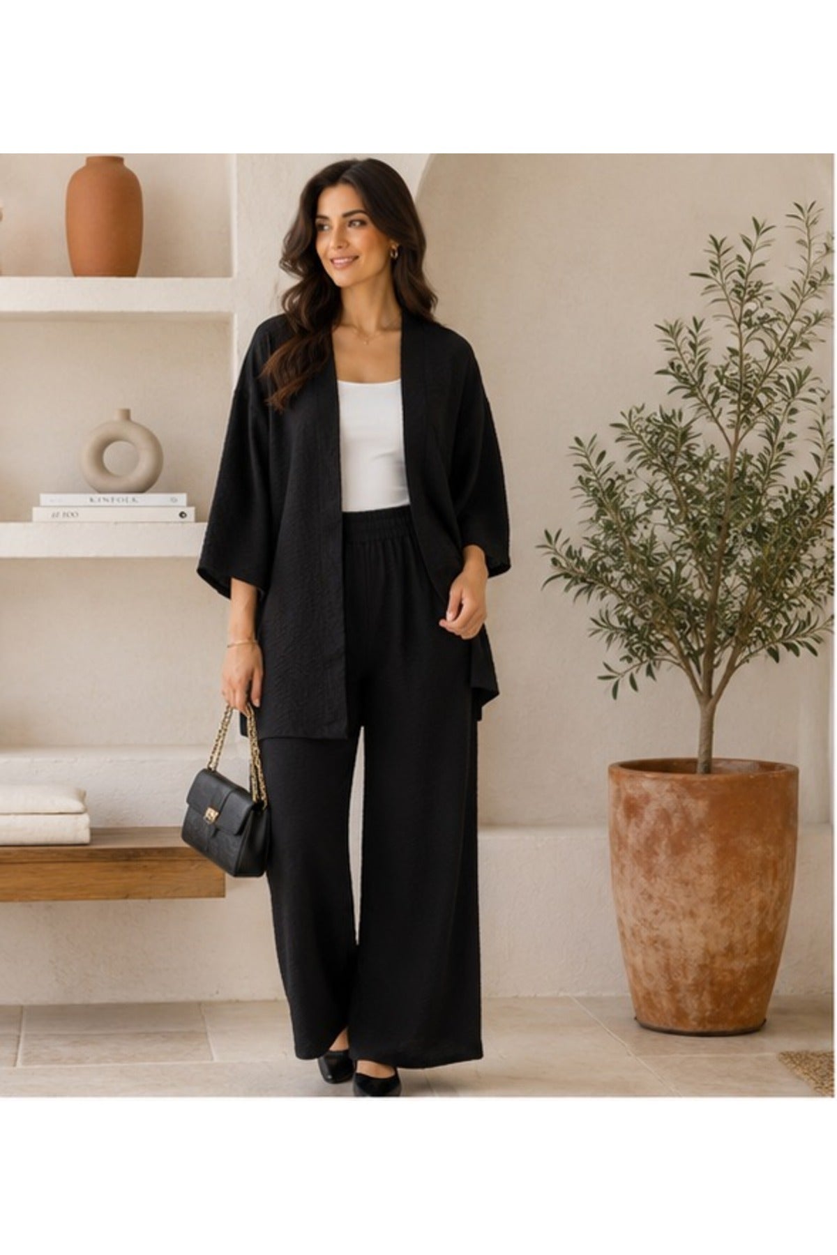 Kadın Kimono Salaş 2 Li Takım