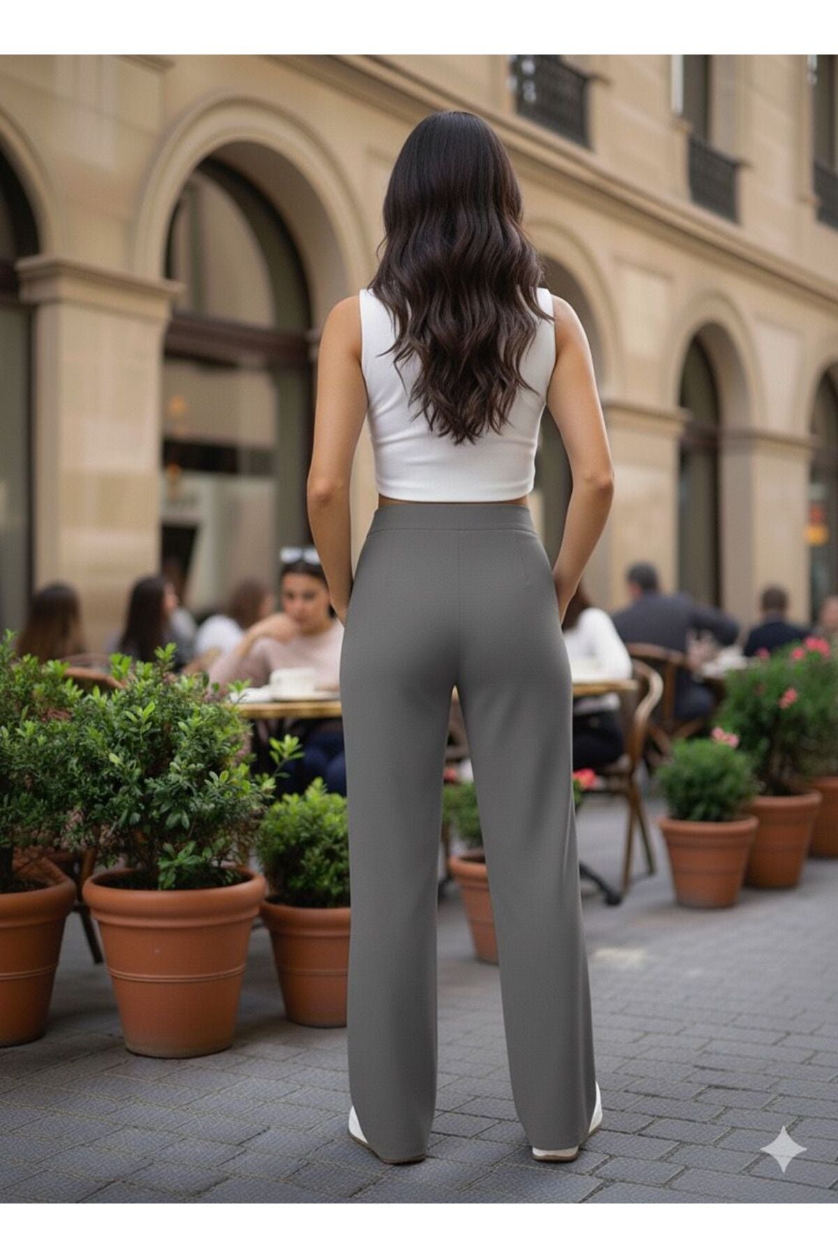 Milano Premium Yüksek Bel Pileli Plazzo Kumaş Pantolon 2026