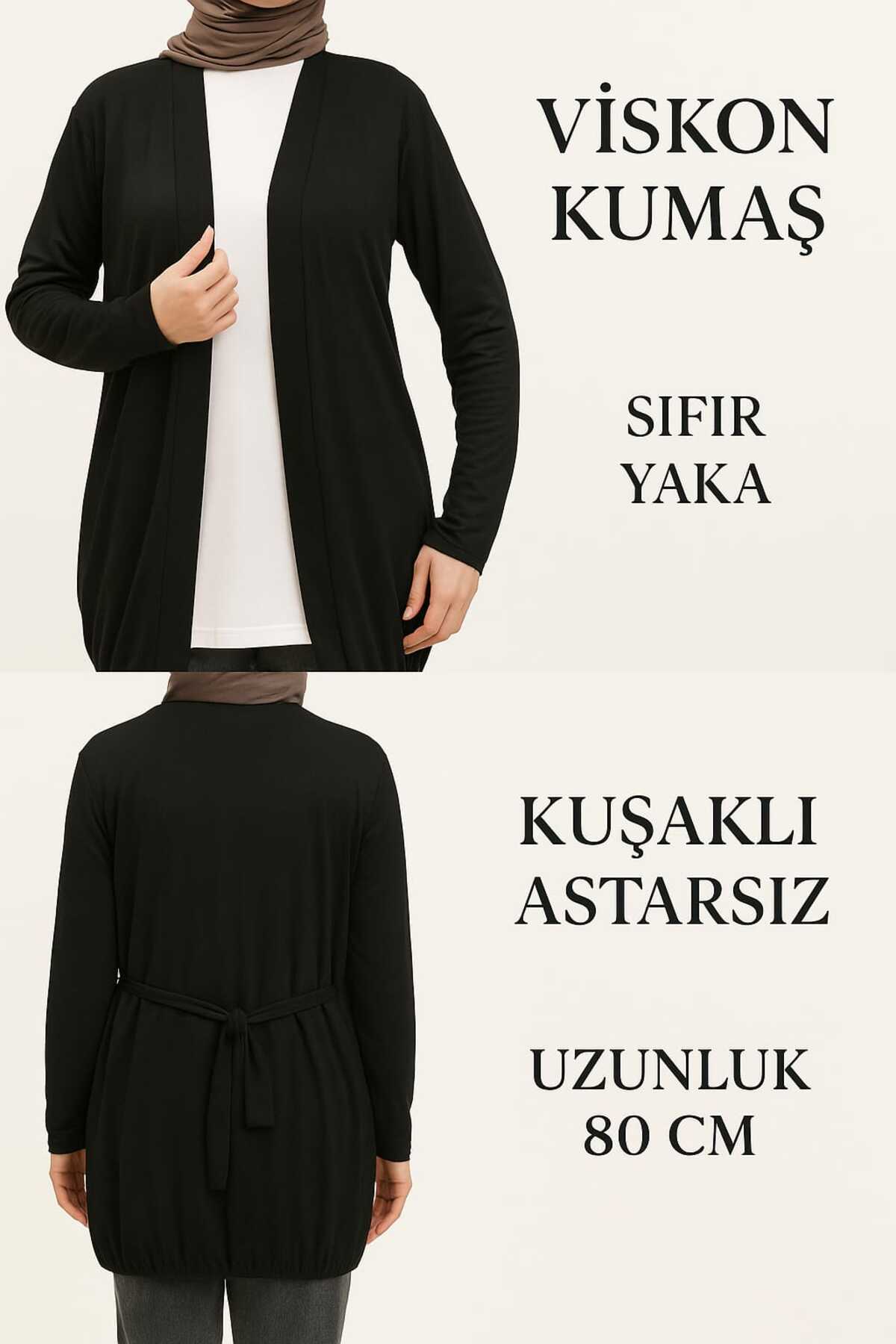 Kadın Kuşaklı Tesettür Hırka
