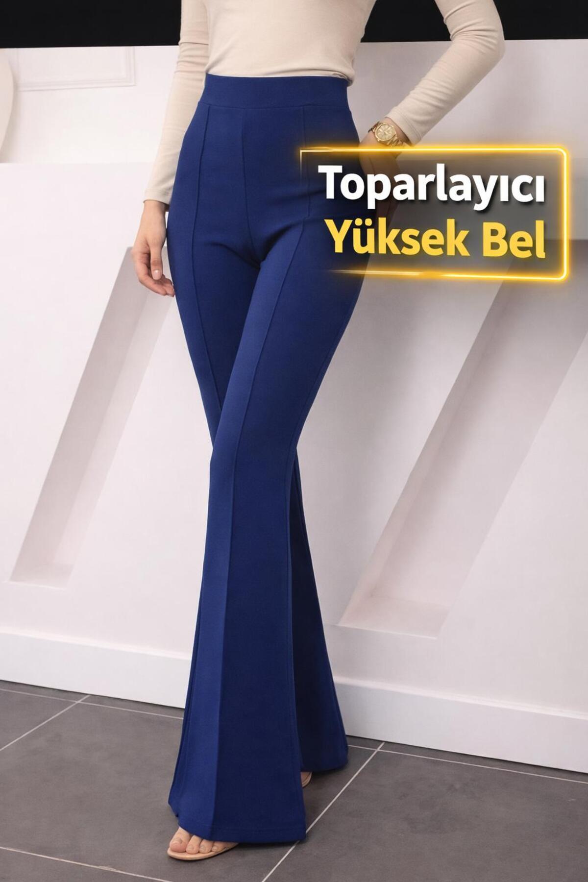 TREND TOPARLAYICI ÖN DİKİŞ DETAYLI TAYT PANTOLON
