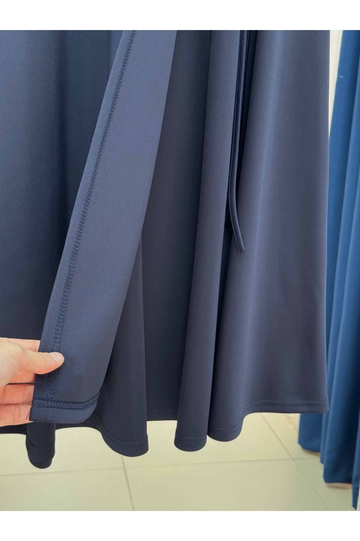 Elisaid Yandan Bağlamalı Parçalı Skuba Etek-GS3788 Beyaz