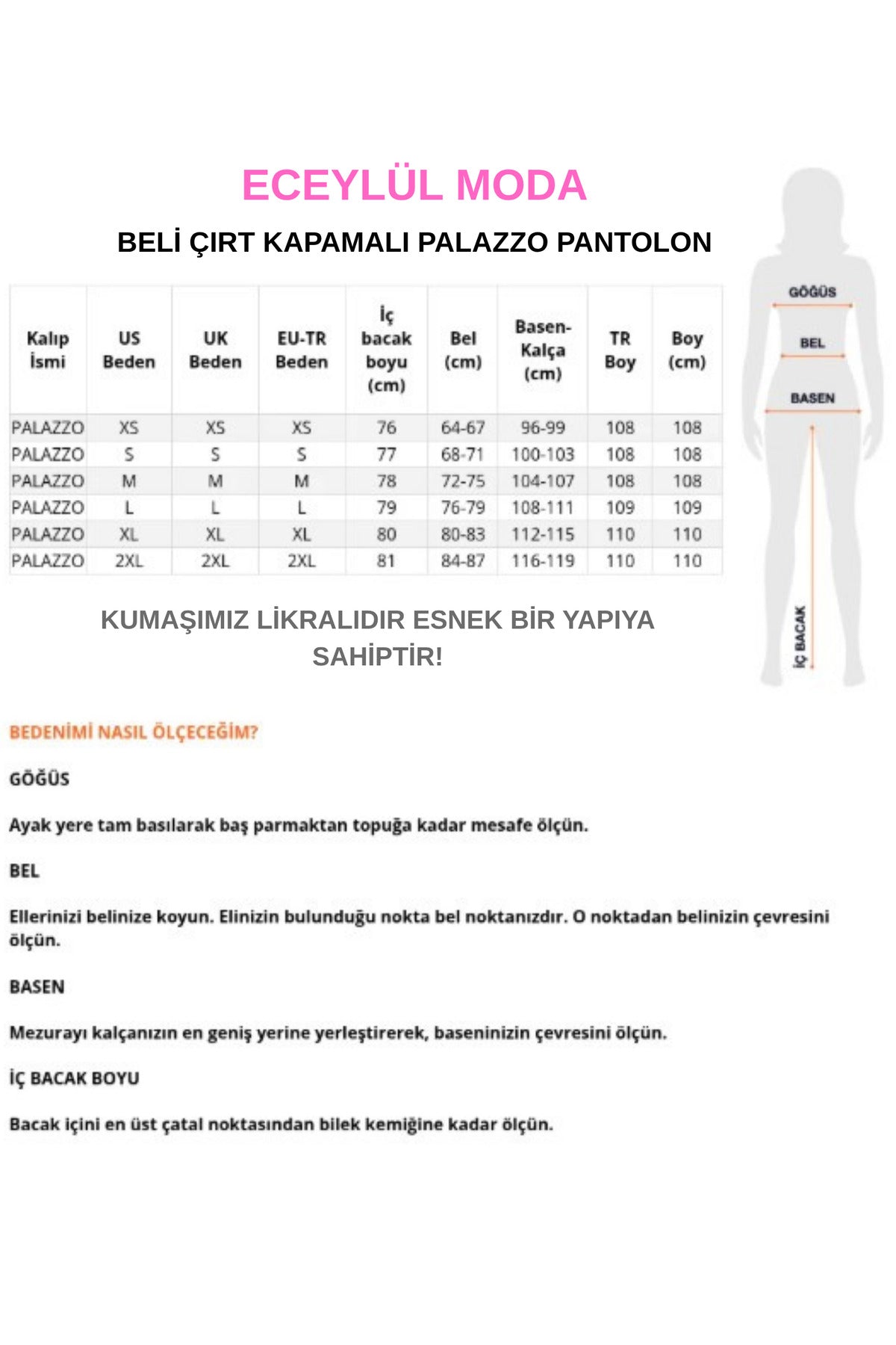 Siyah Cırtlı Palazzo Yüksek Bel ayarlanabilir Bel Bol Paça puqaq