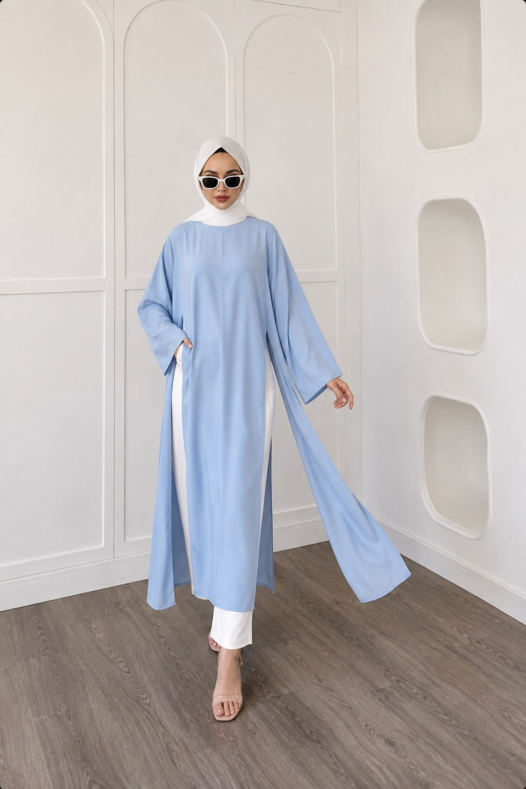Kadın Uzun Yırtmaçlı Abaya Tunik