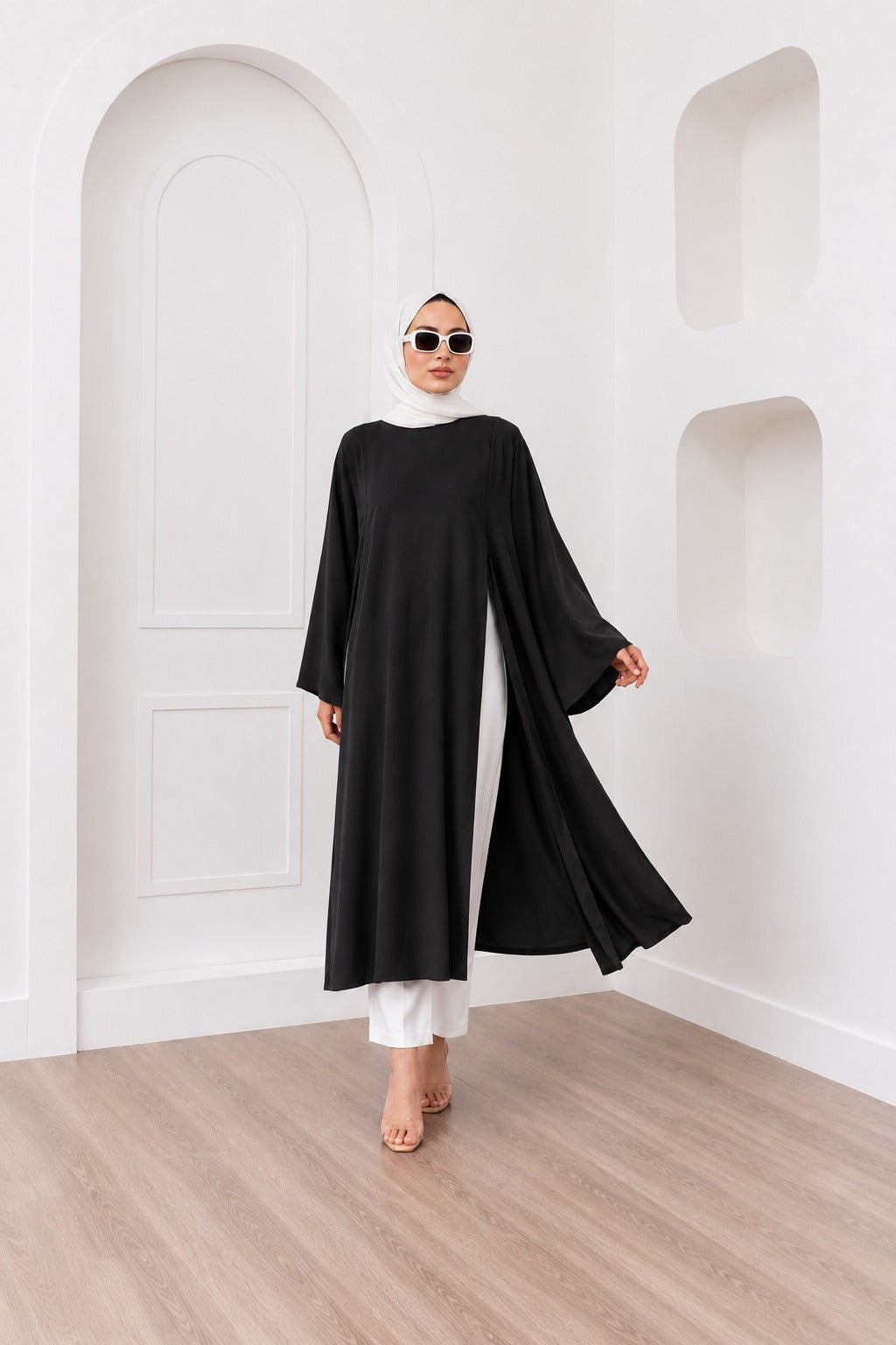 Kadın Uzun Yırtmaçlı Abaya Tunik