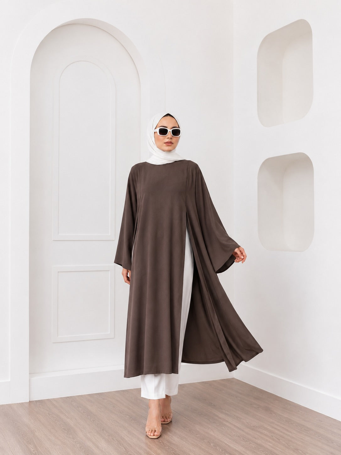 Kadın Uzun Yırtmaçlı Abaya Tunik