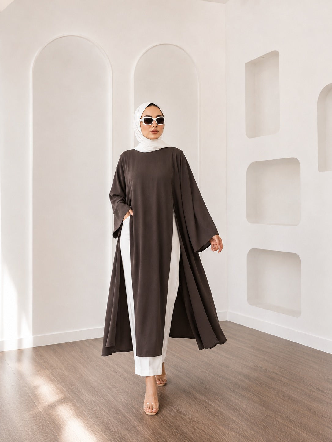 Kadın Uzun Yırtmaçlı Abaya Tunik