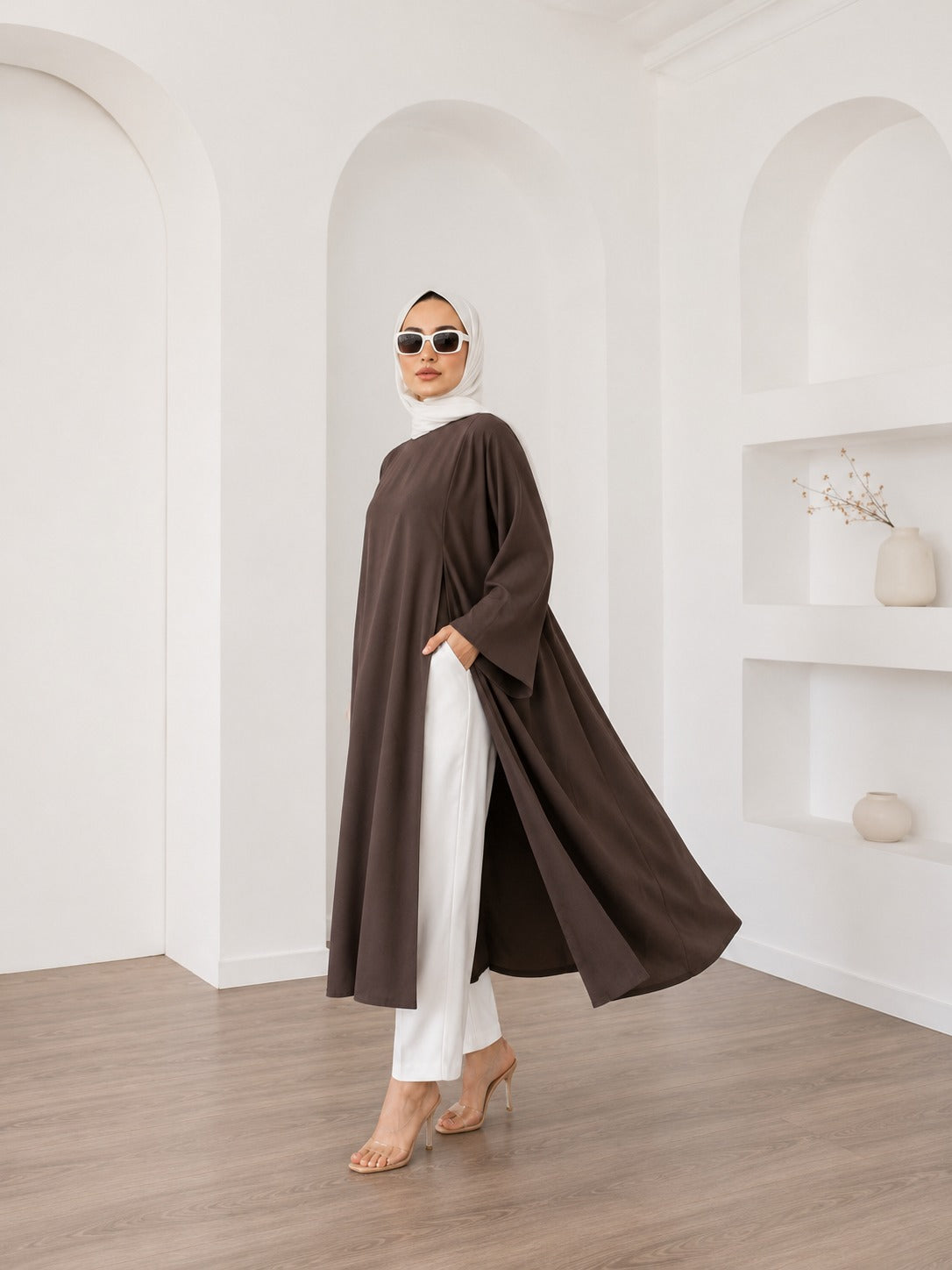 Kadın Uzun Yırtmaçlı Abaya Tunik