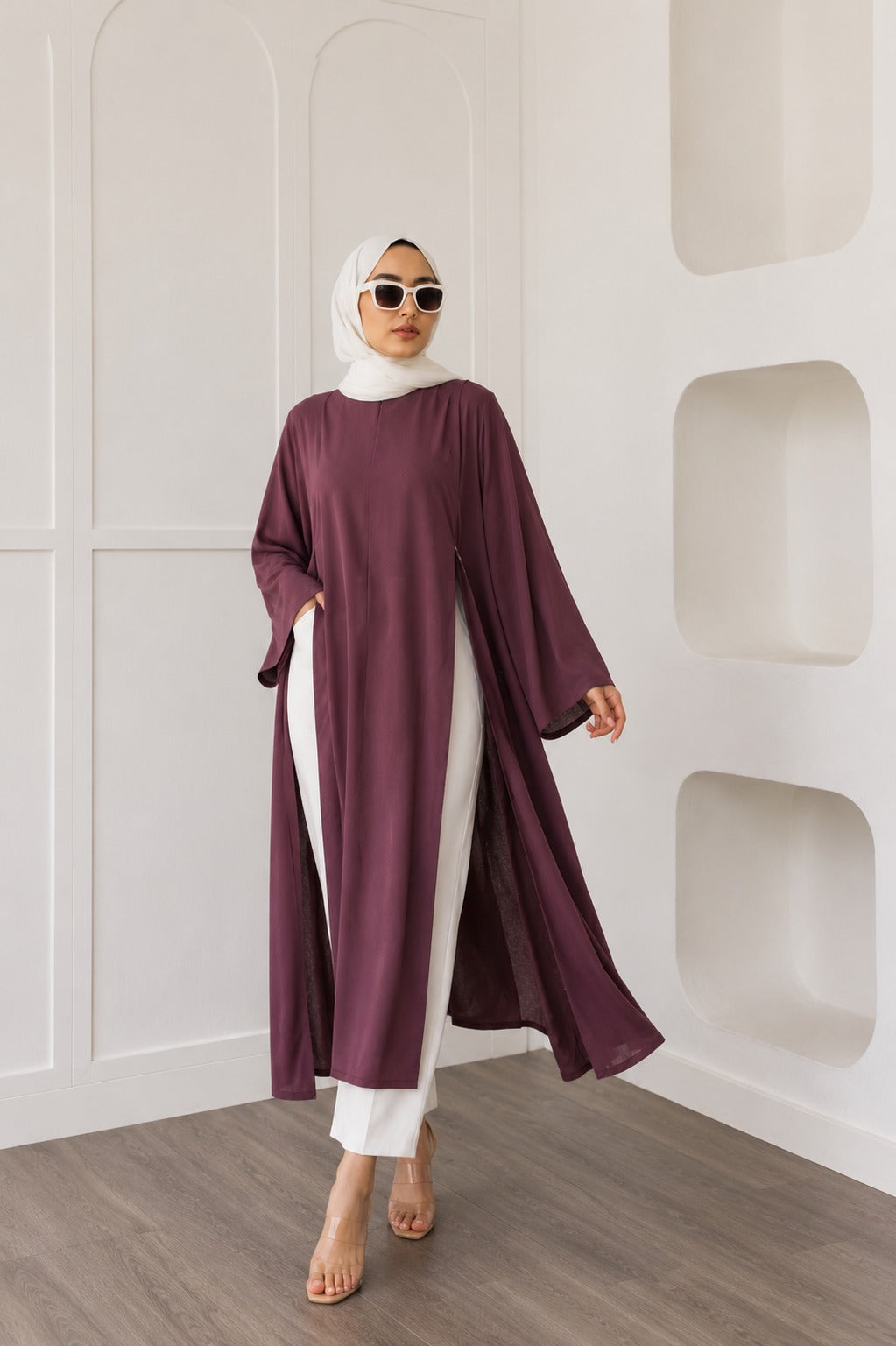 Kadın Uzun Yırtmaçlı Abaya Tunik