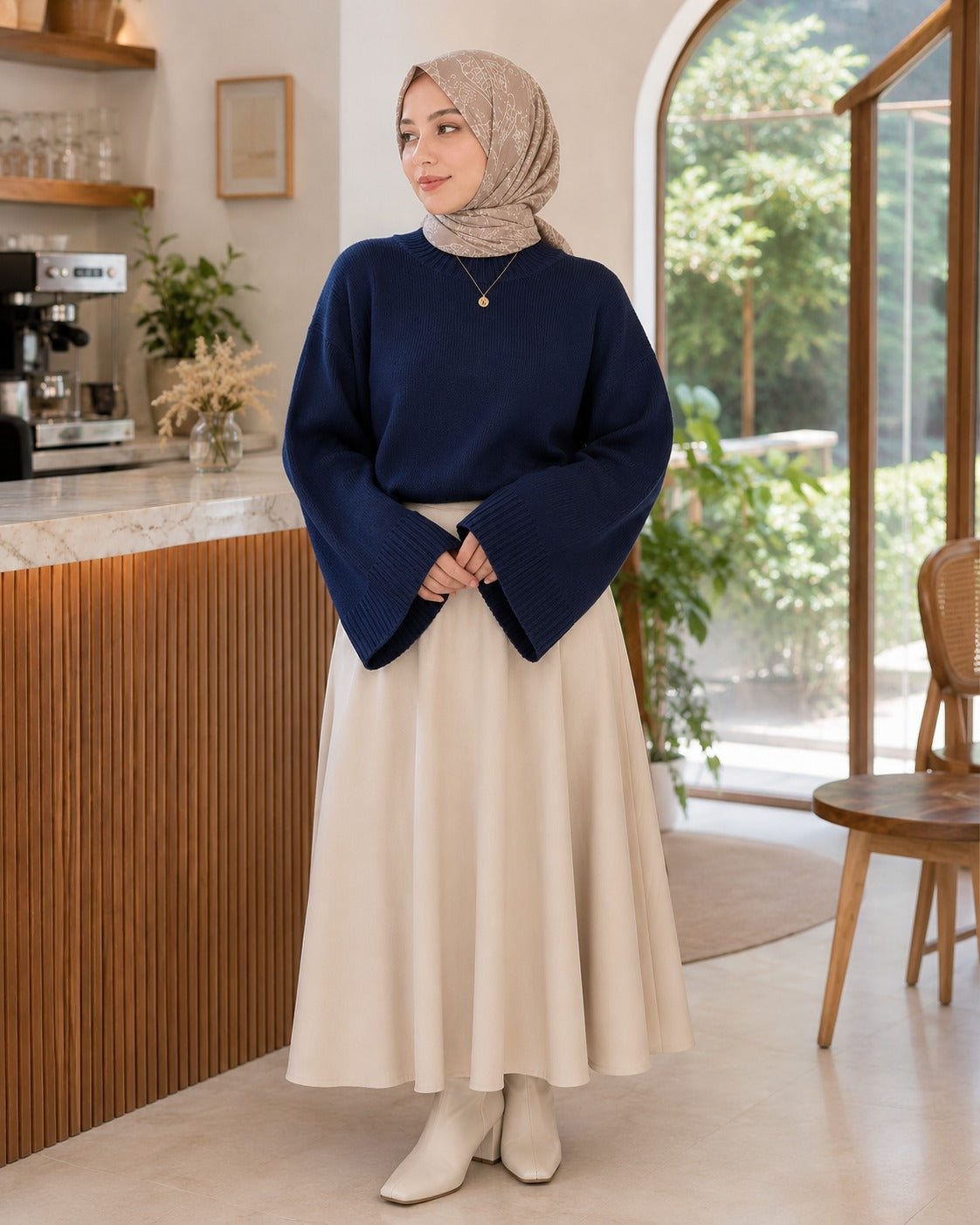Kadın Yarasa Kol Oversize Triko Kazak