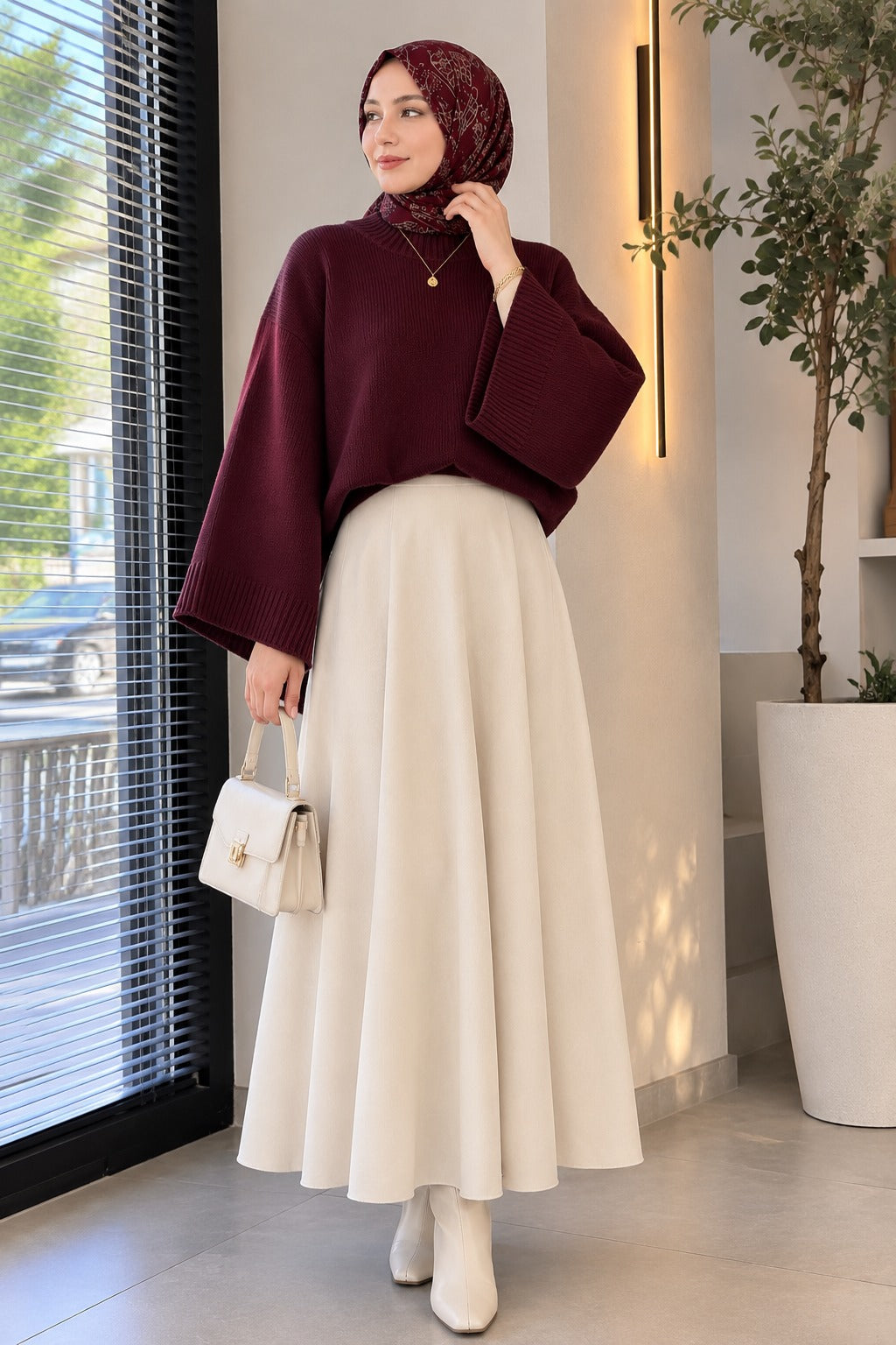 Kadın Yarasa Kol Oversize Triko Kazak